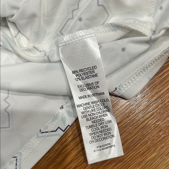 Hang Ten White Gray Long Sleeve Tee upf 50 medium new women’s rash guard - Picture 5 of 8